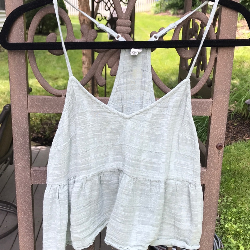 peplum cropped tank